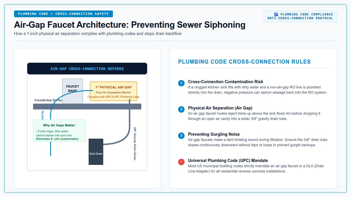 Air Gap Faucet Cross Connection Defense Schematic