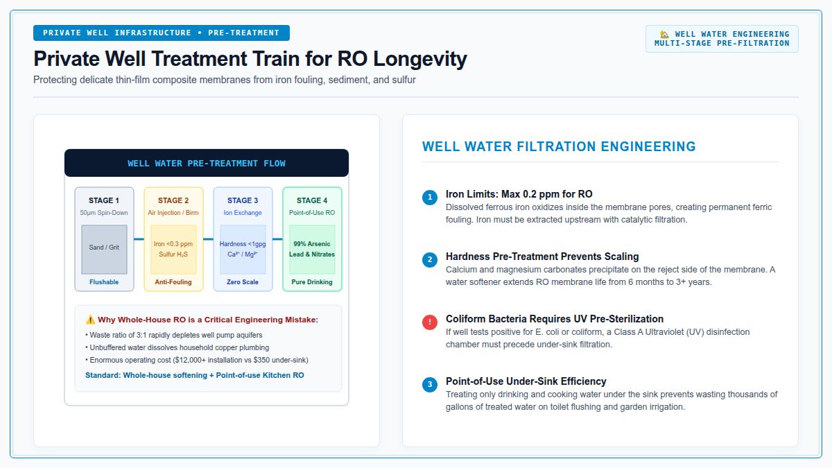 Private Well Water Multi-Stage Treatment Train